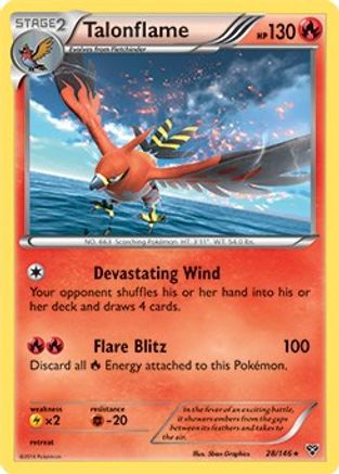 Talonflame (Cosmos Holo) (Blister Exclusive) (28) Holofoil - XY Base Set