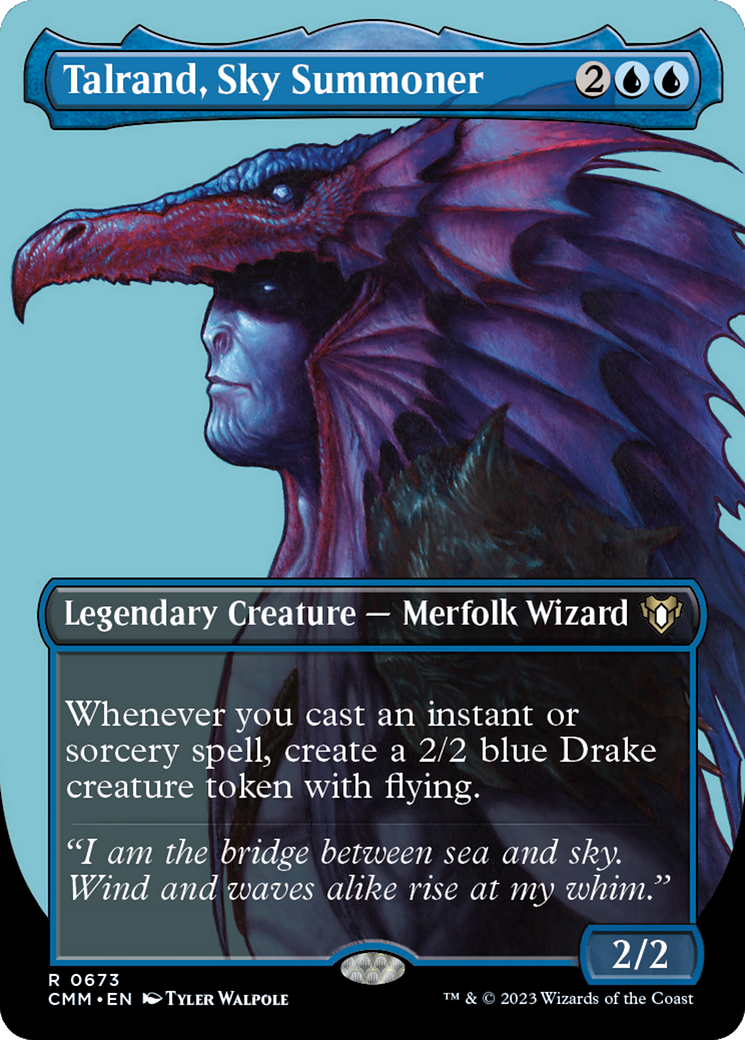 Talrand, Sky Summoner (Borderless) (673) Foil - Commander Masters
