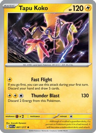 Tapu Koko (67) Reverse Holofoil - Ascended Heroes