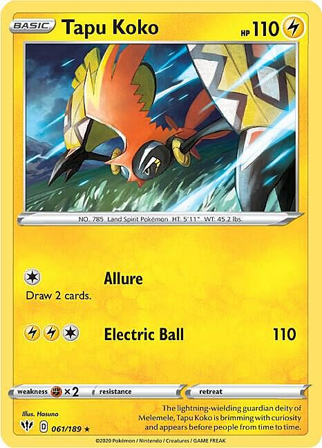 Tapu Koko (Prerelease Kit Exclusive) (61) - Darkness Ablaze