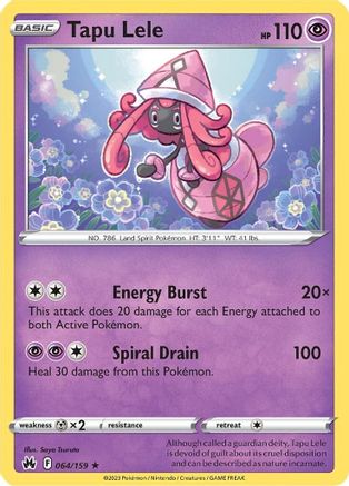 Tapu Lele (64) Reverse Holofoil - Crown Zenith