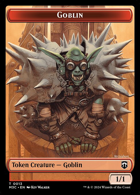 Tarmogoyf // Goblin (22/13) Ripple Foil - Commander: Modern Horizons 3 Tokens
