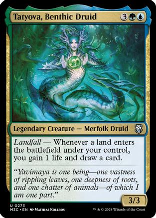 Tatyova, Benthic Druid (273) Ripple Foil - Commander: Modern Horizons 3