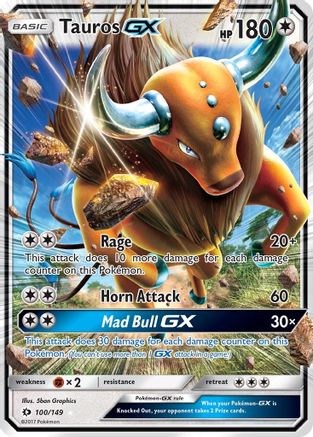 Tauros GX (100) Holofoil - Sun & Moon