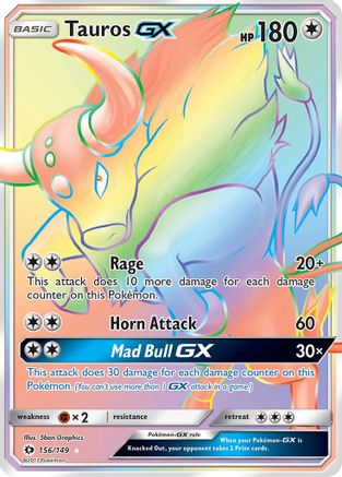 Tauros GX (156) Holofoil - Sun & Moon
