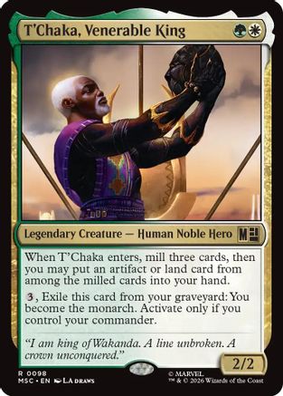 T'Chaka, Venerable King (098) - Commander: Marvel Super Heroes