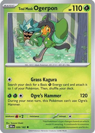 Teal Mask Ogerpon (26) Reverse Holofoil - Destined Rivals