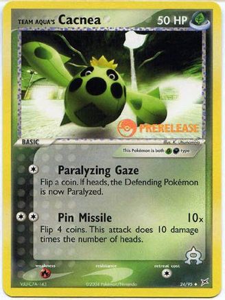 Team Aqua's Cacnea (Prerelease) (24) Holofoil - Miscellaneous Cards & Products