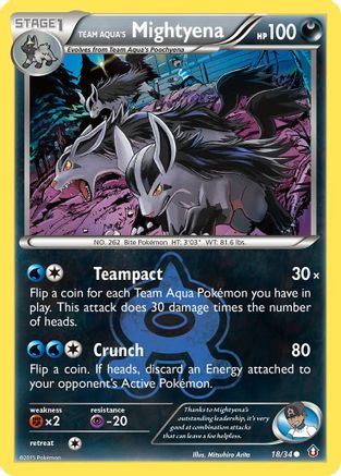 Team Aqua's Mightyena (18) Reverse Holofoil - Double Crisis