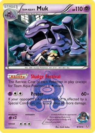 Team Aqua's Muk (8) Holofoil - Double Crisis
