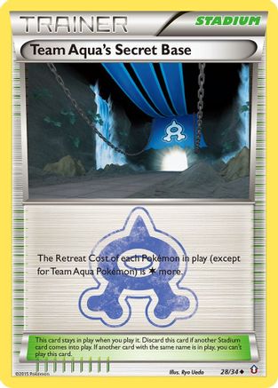 Team Aqua's Secret Base (28) Reverse Holofoil - Double Crisis