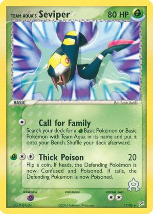 Team Aqua's Seviper (17) Reverse Holofoil - Team Magma vs Team Aqua