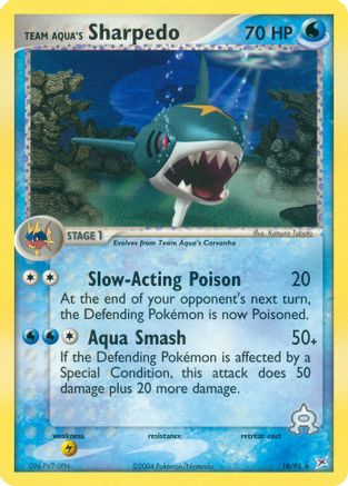 Team Aqua's Sharpedo (18) Reverse Holofoil - Team Magma vs Team Aqua