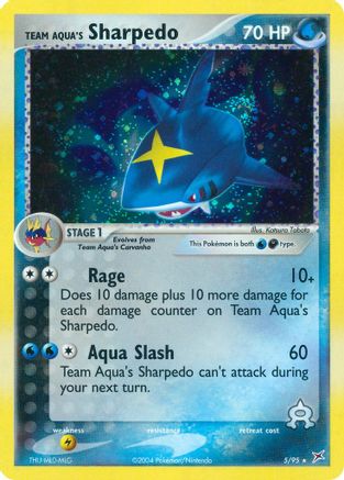 Team Aqua's Sharpedo (5) Holofoil - Team Magma vs Team Aqua