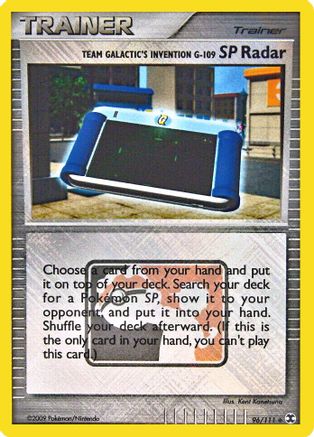 Team Galactic's Invention G-109 SP Radar (League Promo) (96) Reverse Holofoil - League & Championship Cards