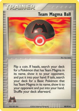 Team Magma Ball (80) Reverse Holofoil - Team Magma vs Team Aqua