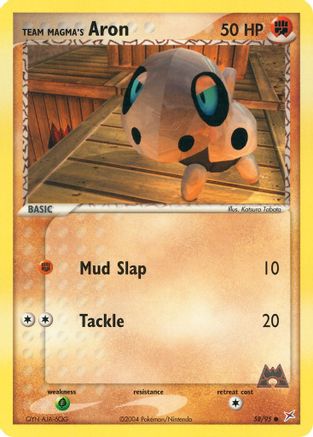 Team Magma's Aron (58) Reverse Holofoil - Team Magma vs Team Aqua