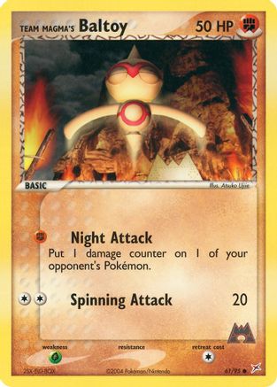 Team Magma's Baltoy (61) Reverse Holofoil - Team Magma vs Team Aqua
