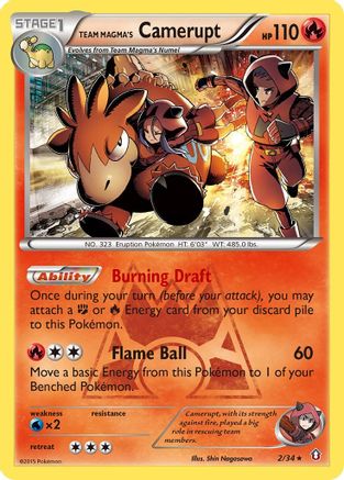 Team Magma's Camerupt (2) Holofoil - Double Crisis