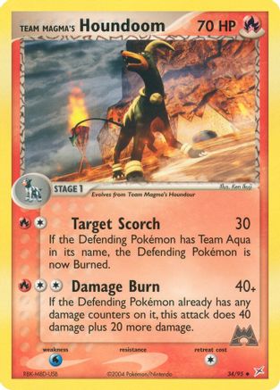 Team Magma's Houndoom (34) Reverse Holofoil - Team Magma vs Team Aqua