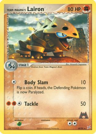 Team Magma's Lairon (20) Reverse Holofoil - Team Magma vs Team Aqua