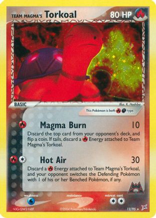 Team Magma's Torkoal (12) Holofoil - Team Magma vs Team Aqua