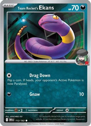 Team Rocket's Ekans (112) Reverse Holofoil - Destined Rivals