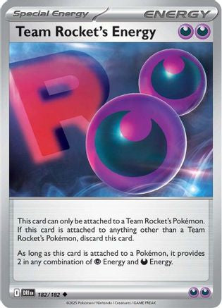 Team Rocket's Energy (182) Reverse Holofoil - Destined Rivals