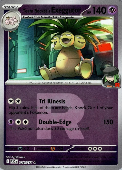 Team Rocket's exeggutor (Team Rocket) (78) Reverse Holofoil - Ascended Heroes