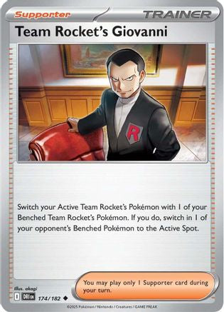 Team Rocket's Giovanni (174) Reverse Holofoil - Destined Rivals