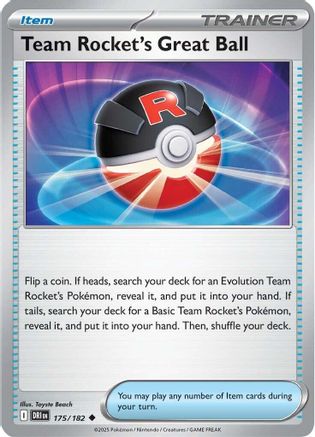 Team Rocket's Great Ball (175) Reverse Holofoil - Destined Rivals