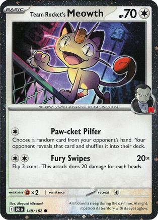 Team Rocket's Meowth (Cosmos Holo) (149) Holofoil - Miscellaneous Cards & Products