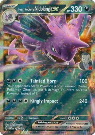 Team Rocket's Nidoking ex (217) Holofoil - Black Star Promos