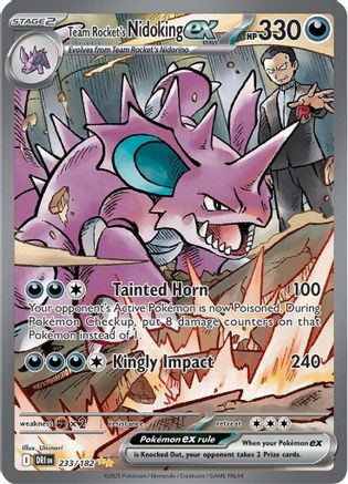Team Rocket's Nidoking ex (Alternate Full Art) (233) Holofoil - Destined Rivals
