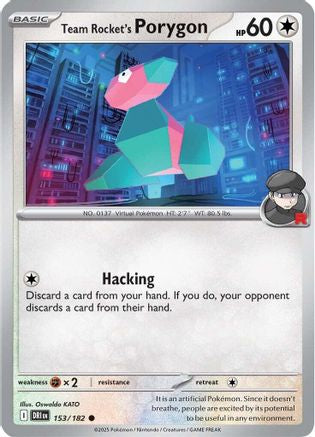 Team Rocket's Porygon (153) Reverse Holofoil - Destined Rivals