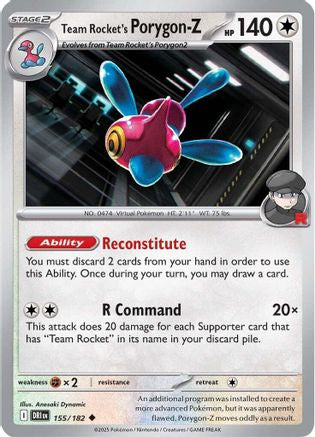 Team Rocket's Porygon-Z (155) - Destined Rivals