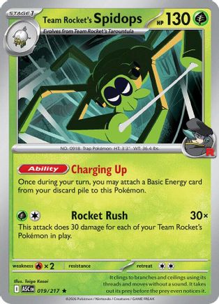 Team Rocket's Spidops (19) Reverse Holofoil - Ascended Heroes