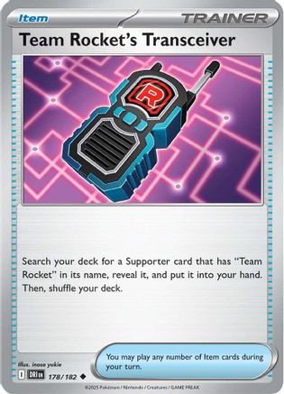 Team Rocket's Transceiver (178) Reverse Holofoil - Destined Rivals