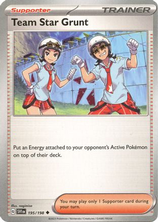 Team Star Grunt (195) Reverse Holofoil - Scarlet & Violet