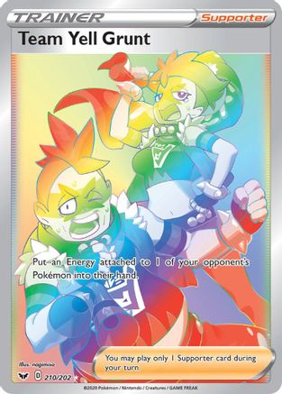 Team Yell Grunt (210) Holofoil - Sword & Shield