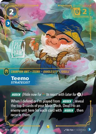 Teemo – Strategist (Signature) (230) Foil - Spiritforged