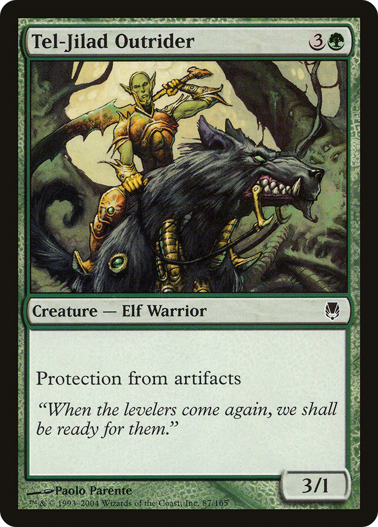 Tel-Jilad Outrider (087) Foil - Darksteel