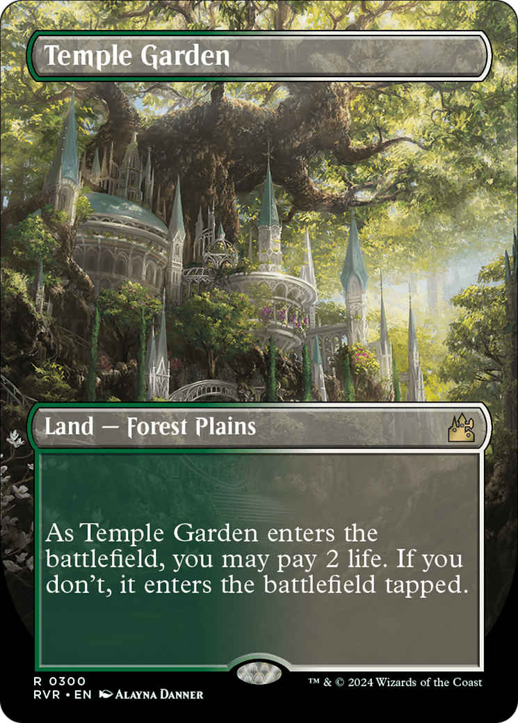 Temple Garden (Borderless) (300) - Ravnica Remastered