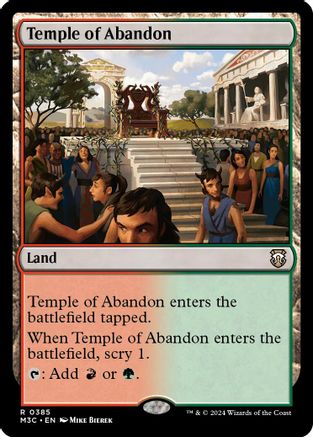 Temple of Abandon (385) Ripple Foil - Commander: Modern Horizons 3
