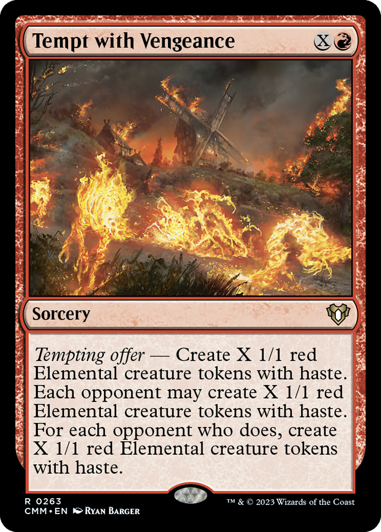 Tempt with Vengeance (263) Foil - Commander Masters