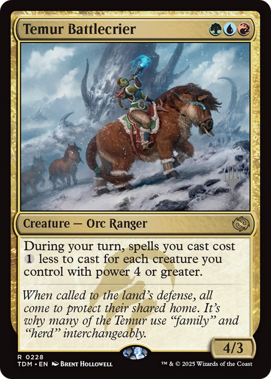 Temur Battlecrier (Promo Pack) (228) Foil - Tarkir: Dragonstorm