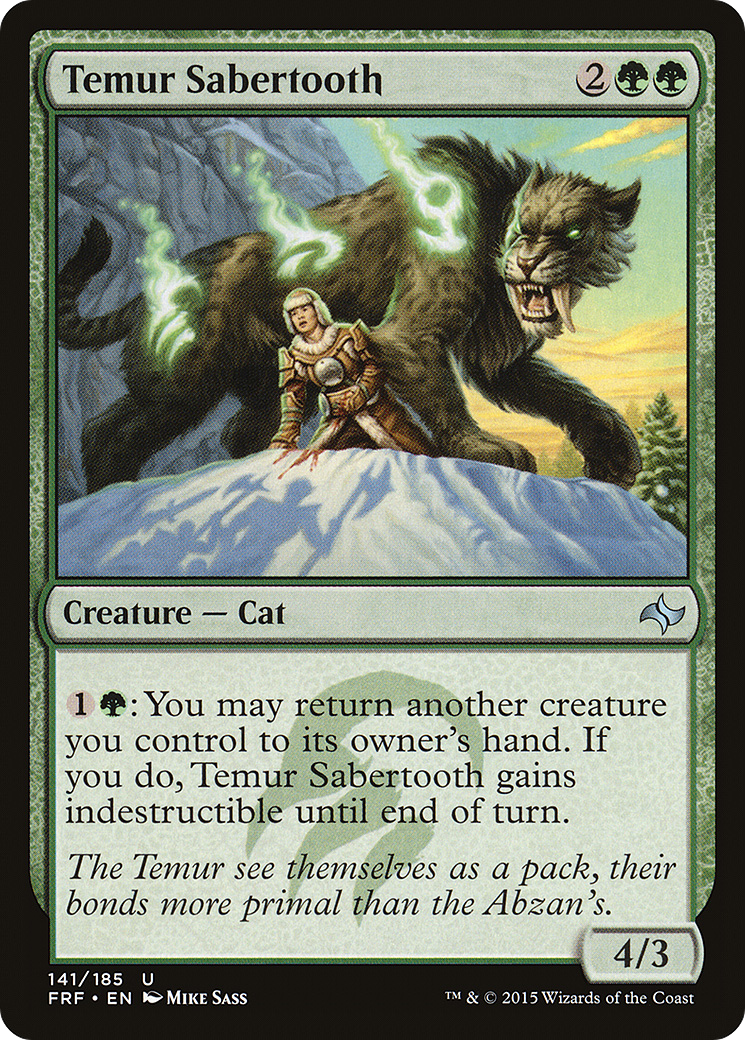 Temur Sabertooth (141) Foil - Fate Reforged