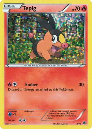 Tepig (3) Holofoil - McDonalds Promos 2011