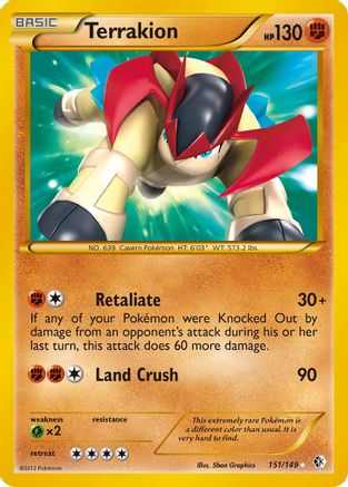Terrakion (151) Holofoil - Boundaries Crossed