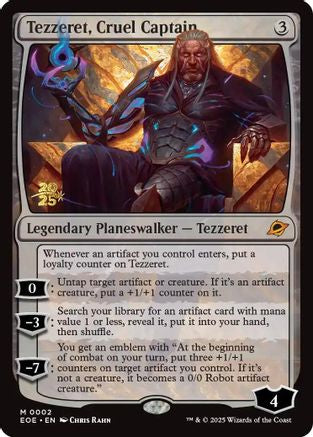 Tezzeret, Cruel Captain (Prerelease) (002) Foil - Edge of Eternities